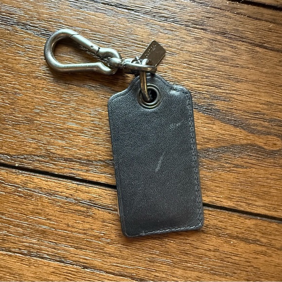 Coach Black and Silver Leather Keychain with Bottle Opener - Picture 2 of 2